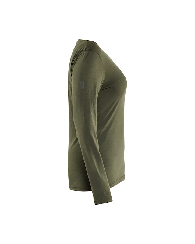 Langarm T-Shirt aus Merinowolle für Damen