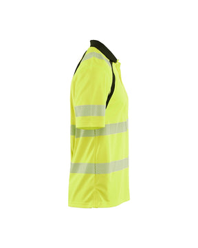 UV-Schutz High Vis Poloshirt von rechts in High Vis Gelb / Schwarz