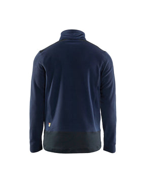 Mikrofleece-Jacke hinten in dunkel Marineblau / Schwarz