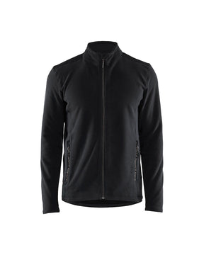 Mikrofleece-Jacke vorne in Schwarz / Mittelgaru
