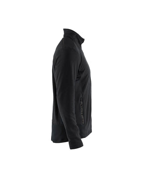 Mikrofleece-Jacke rechts in Schwarz / Mittelgaru
