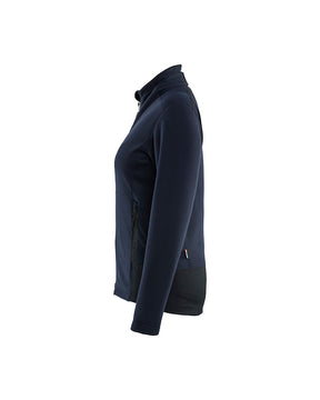 Damen Microfleece-Jacke links in dunkel Marineblau / Schwarz
