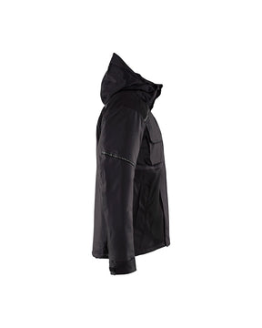 Arbeitsjacke Winter, Dunkelgrau-Schwarz, Ansicht von rechts