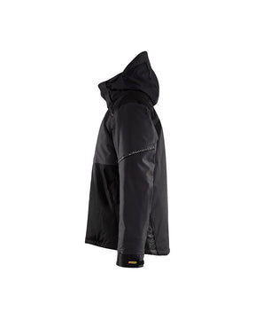 Arbeitsjacke Winter, Dunkelgrau-Schwarz, Ansicht von links