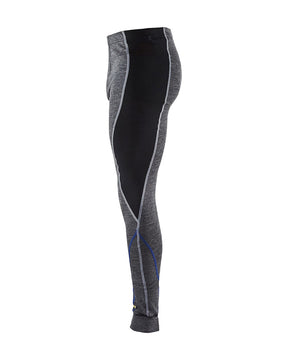 Thermounterwäsche Unterhose Winter, Wolle, Mittelgrau-Schwarz, Ansicht links