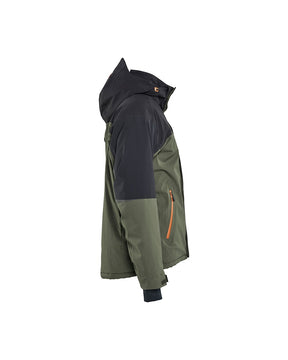 Winterjacke Arbeit, Stretch, Waldgruen-Rost, Ansicht seitlich rechts