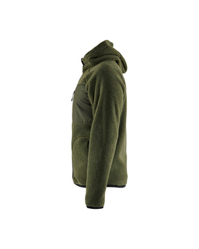 Pile Jacke mit Kapuze