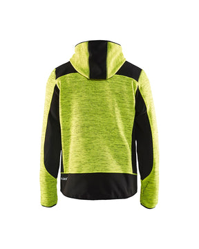 Blakläder Strickjacke von hinten in High Vis Gelb / Schwarz