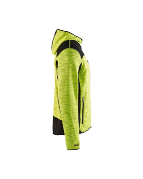Blakläder Strickjacke von rechts in High Vis Gelb / Schwarz