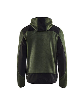 Blakläder Strickjacke von hinten in Armygrün / Schwarz