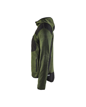 Blakläder Strickjacke von links in Armygrün / Schwarz