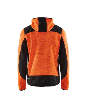 Blakläder Strickjacke von hinten in High Vis Orange / Schwarz