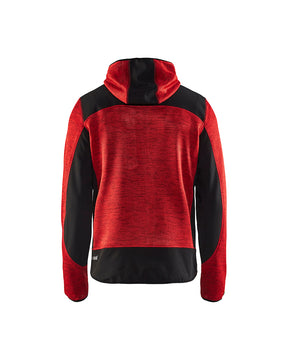 Blakläder Strickjacke von hinten in Rot / Schwarz
