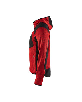 Blakläder Strickjacke von links in Rot / Schwarz