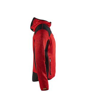 Blakläder Strickjacke von rechts in Rot / Schwarz