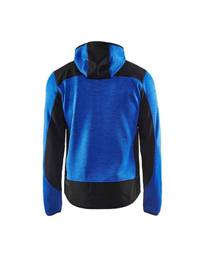 Blakläder Strickjacke von hinten in Kornblau / Schwarz