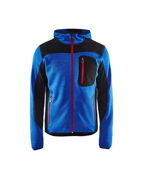 Blakläder Strickjacke von vorne in Kornblau / Schwarz