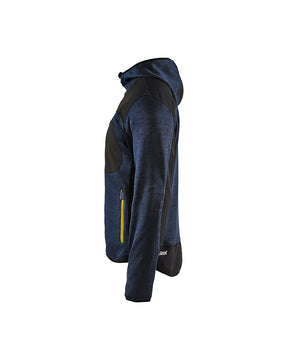 Blakläder Strickjacke von links in Dunkelblau / Gelb