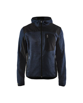 Blakläder Strickjacke von vorne in Dunkel Marineblau / Schwarz