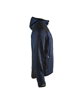 Blakläder Strickjacke von rechts in Dunkel Marineblau / Schwarz