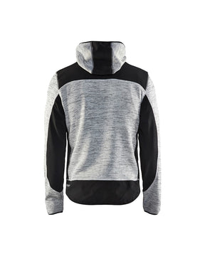 Blakläder Strickjacke von hinten in Grau Melange / Schwarz