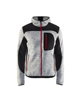 Blakläder Strickjacke von vorne in Grau Melange / Schwarz