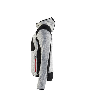 Blakläder Strickjacke von links in Grau Melange / Schwarz
