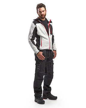 Blakläder Strickjacke Frontansicht in Grau Melange / Schwarz