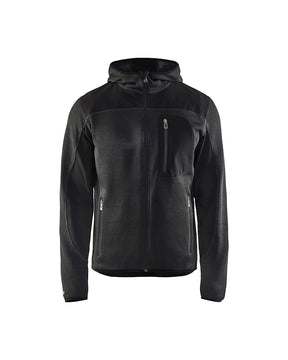 Blakläder Strickjacke von vorne in Dunkelgrau / Schwarz