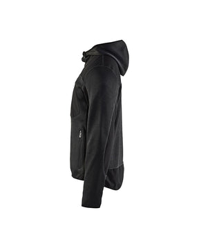 Blakläder Strickjacke von links in Dunkelgrau / Schwarz