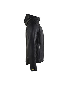 Blakläder Strickjacke von rechts in Dunkelgrau / Schwarz