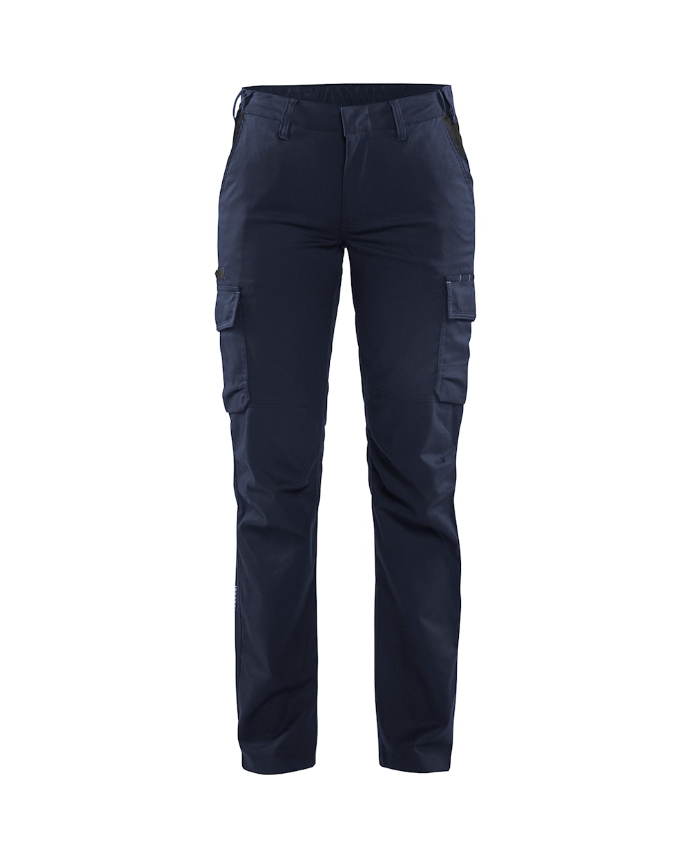 Arbeitshose Damen Stretch Industrie von vorne in Dunkel Marineblau / Schwarz