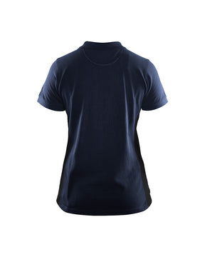 Damen Polo Shirt in Dunkel Marineblau von Hinten