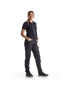 Damen Polo Shirt in Dunkel Marineblau