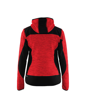 Damen Strickjacke in Rot-Schwarz
