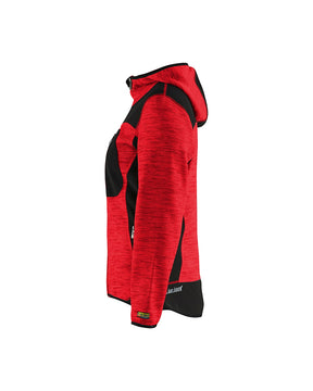 Damen Strickjacke in Rot-Schwarz