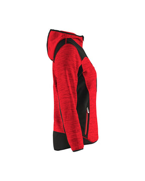 Damen Strickjacke in Rot-Schwarz