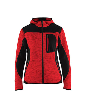 Damen Strickjacke in Rot-Schwarz